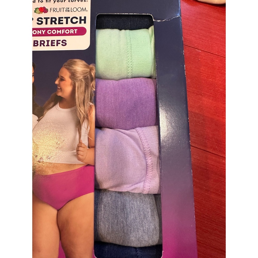 Fruit of the Loom Fit for Me 360 Stretch Briefs 6 Pack Size 13 5X Multicolor - Picture 4 of 4